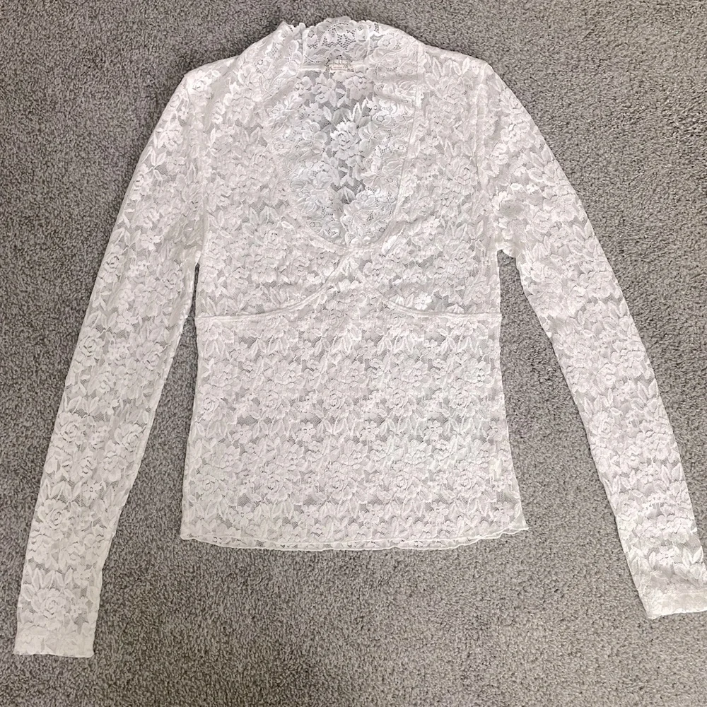 Free People All Day Lace Long Sleeve Top